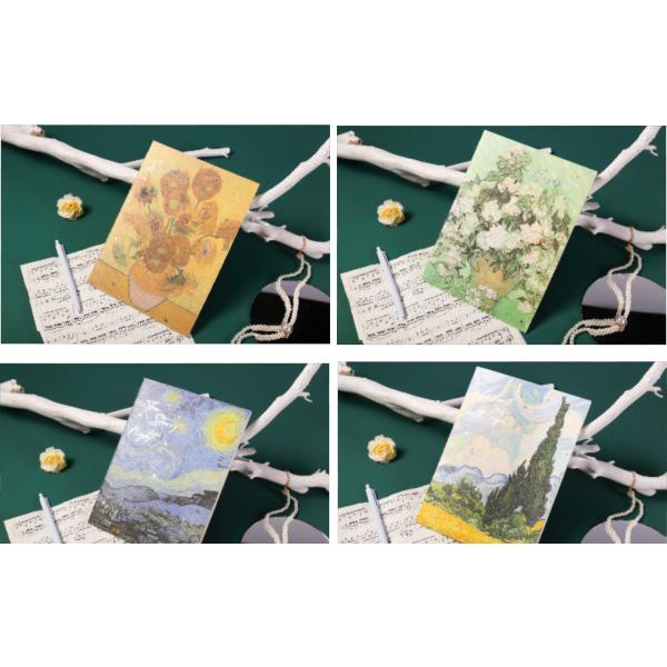 Paper Notebook featuring Vincent Van Gogh Motivation Three-Dimensional Oil Painting
