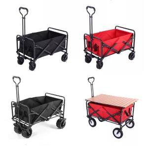 Sturdy Green 4 Wheel Hand Push Garden Wagon Tool Cart with 260KGS Weight