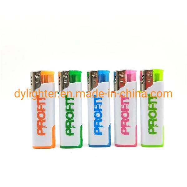 Refillable Advertising Dongyi LED Lighter F002 Windproof Lighter with Customized