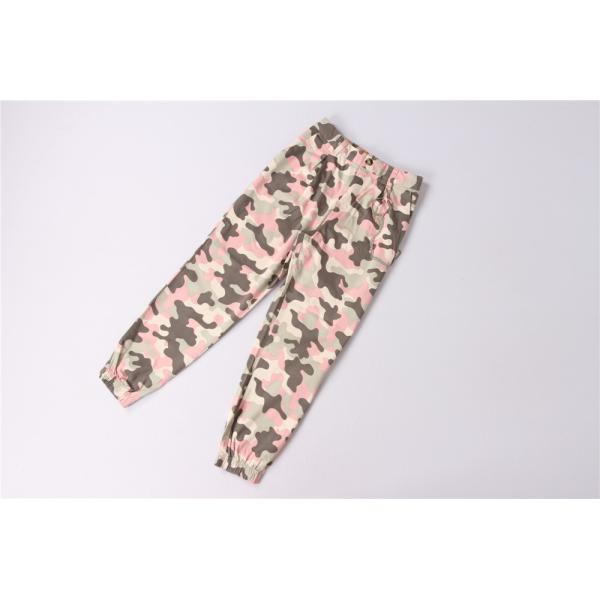 Buy Elastic Waist Womens Camo Jogger Pants 98% Cotton 2% Spandex at wholesale prices
