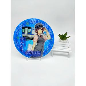 Offset Printing Acrylic Stand Figures Ound Cylinder Pedestal 30cm X 21cm