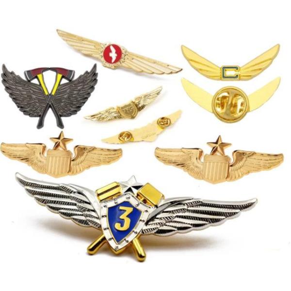 Custom Metal Lapel Pins Badges with Hard or Soft Enamel Gold Silver Copper