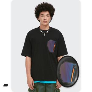 Spring Summer Personalized Casual Suit Dark Laser Reflective Large Pocket