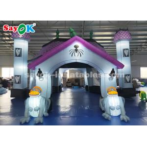 210D Oxford Cloth Halloween Haunted House With Inflatable Gargoyle