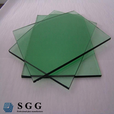 6mm/ 8mm green clear tempered glass
