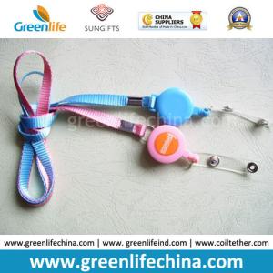 Economical flat no-breakaway lanyards with metal crimp, swivel hook, bulldog