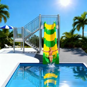 High-Speed Water Slide Fiberglass Material Residential Hotels Parks Swimming