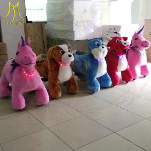 Hansel shopping mall moving electronic large plush ride on toy