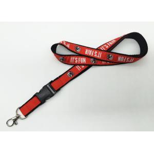 China 3.8cm Width Flat Polyester Name Tag Lanyards With Personal Custom Logo on sale