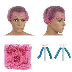 Plastic Disposable Hair Net Clip Cap Non Woven Spunlace Fabric For Nurse