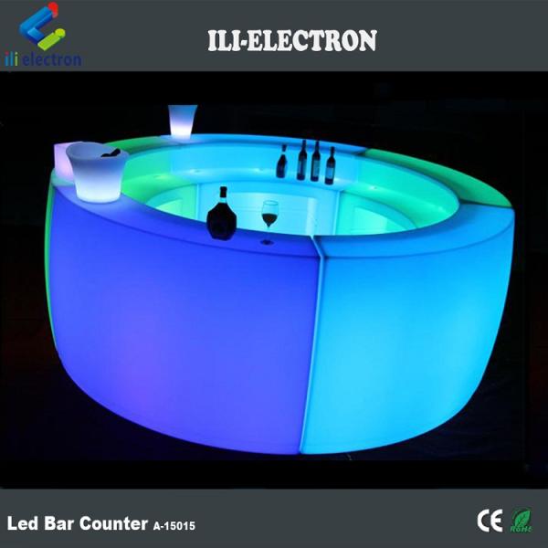 Commercial Luminous LED Bar Counter PE Plastic Material 16 Colors Changing