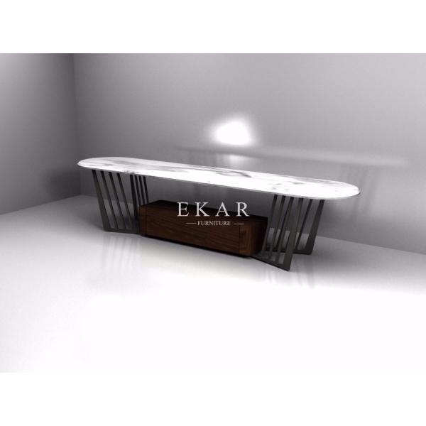 2017 New Design Simple Style Modern Designs Grey Marble Coffee Table ZZ-ZS1718