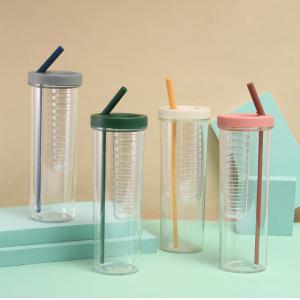 OEM 700ml Plastic Espresso Cups With Straw And Lid