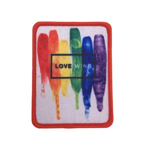 Custom Shape Full Color Printed Fabric Patch On Clothing