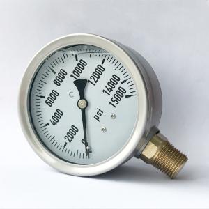 15000 Psi 100mm Plumbing Pressure Gauge Bayonet Ring Plumbing Manometer