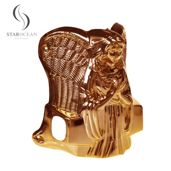 Custom Bronze Electroplated Plastic Material Coffin Parts Funeral Ornamentation 19#B