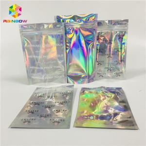 Clear Window Cosmetic Packaging Bag Customized Printing Plastic Hologram Mylar