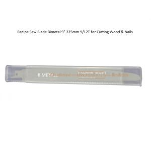 Recipe Saw Blade Bimetal 9" 225mm 9/12T for Cutting Wood & Nails,Reciprocating