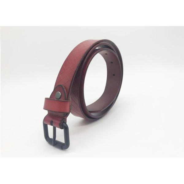 Buy Embossed Pattern 32mm Cowhide Womens Wide Leather Belts at wholesale prices