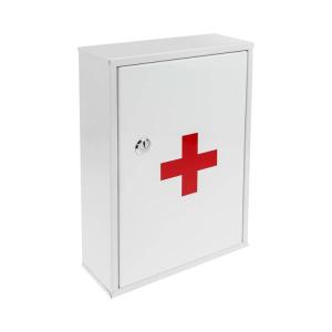 Wall Mount First Aid Items Cabinet Steel Medicine Lock Box