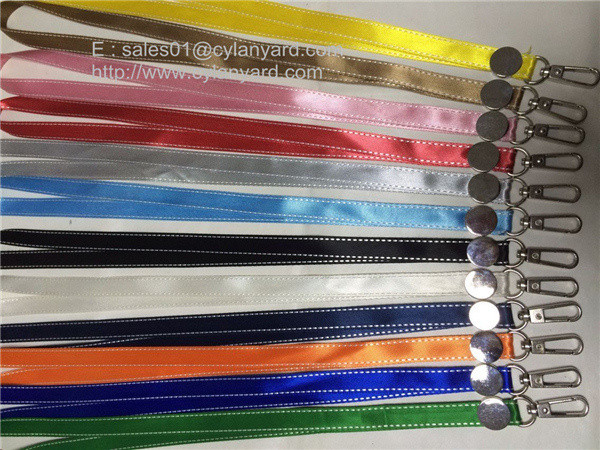 Buy Nylon lanyard with sliding metal coin, metal coin nylon ribbon at wholesale prices