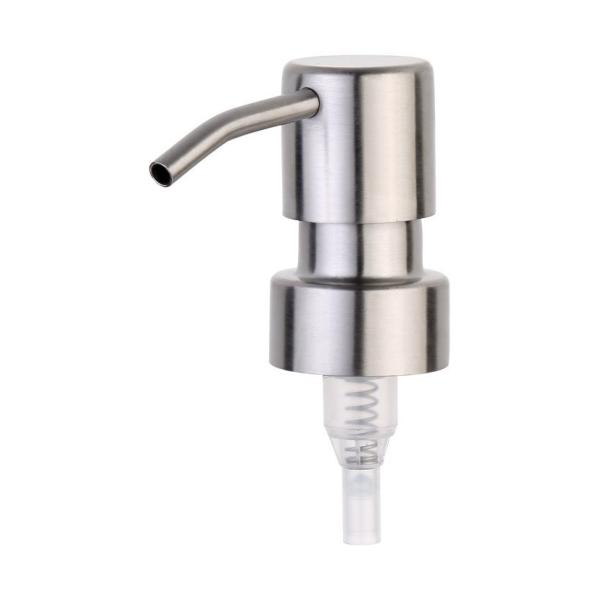 ISO Certified Disposable 28/410 Stainless Steel Silver Lotion Pump for Liquid