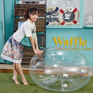 0.2 mm PVC material transparent balloon sofa 1m for kids play on grass or sit on