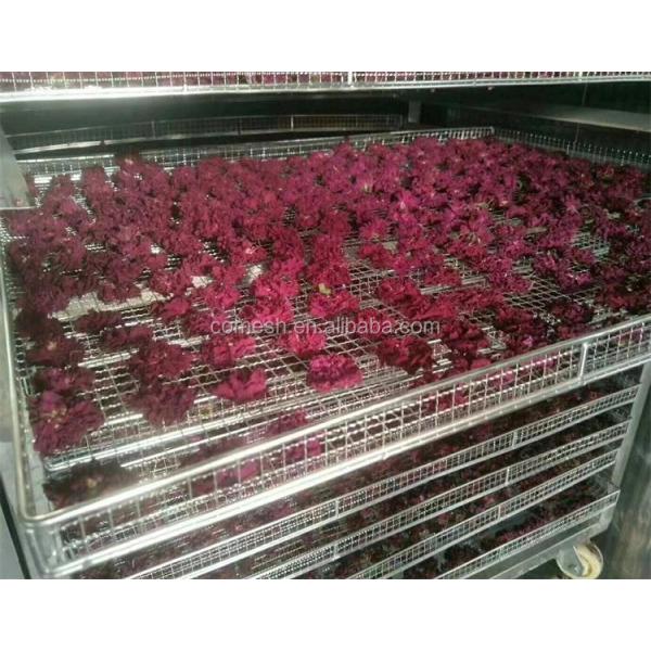 Food Grade FDA Stainless Steel Drying Tray For Fruits Meat Spice And Granules