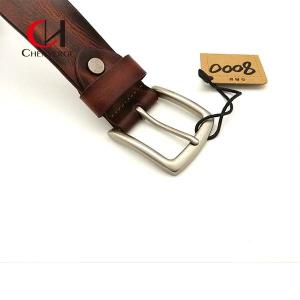Durable Mens Genuine Leather Belt Width 3.8cm Antiwear Multipurpose