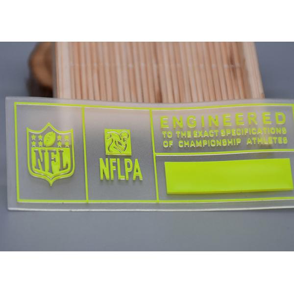 Customized Transparent TPU Printing Shiny Silicone Logo For Clothing