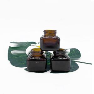 SGS FDA Brown Glass Screw Cap 15g Cosmetic Cream Bottle