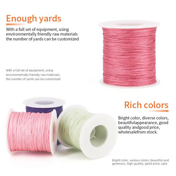 OEM/ODM Accepted No.72 50g 0.8mm Jade Nylon Thread for DIY Jewelry Making Woven Bracelet