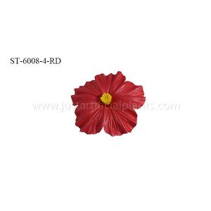 Elegant Artificial Hibiscus Rosa - Sinersis 4 Inch Red Flower Eco Friendly