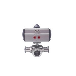 Welded Connection SS304 Pneumatic Actuated Ball Valve