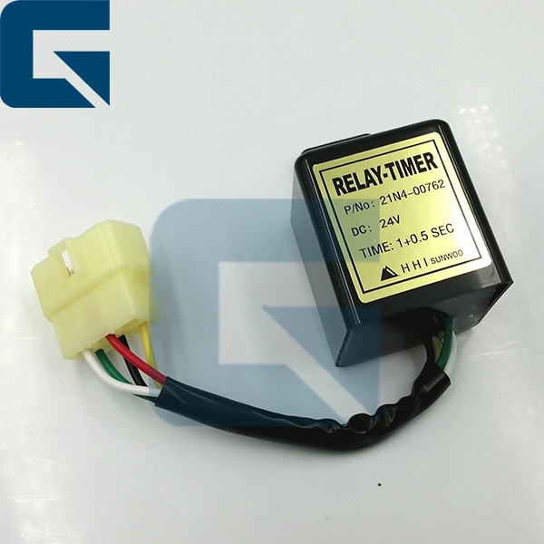 Hydraulic 21N4-00762 21N400762 24V Time Relay For R210-7 R220-7 Excavator Electric Parts