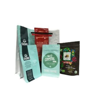 Recyclable aluminum foil zipper pouch coffee packaging bags with valve