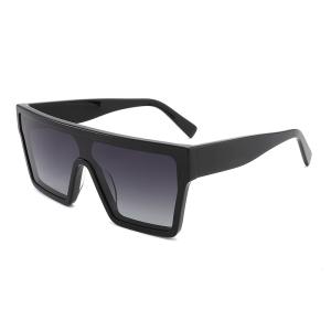 Flat Top Large Frame Sunglasses One Piece Uv400 Oversized Square Sunglasses