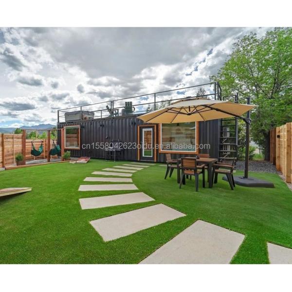 50/75/100mm Wave Sandwich Panel Wall Prefabricated Steel Container House for Hotel 20ft Wooden Prefabricated Family Apartment