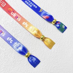 Ribbon Concert Promotion Event Woven Cloth Wristbands with Various Designs