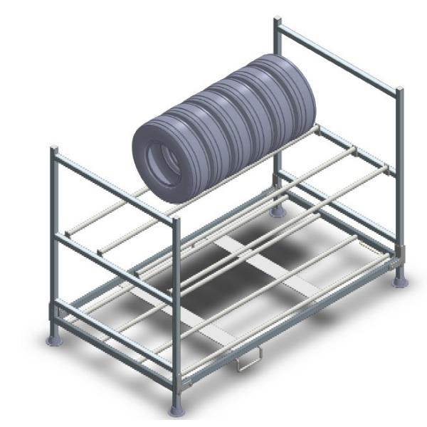 Buy Industrial Metal Shelf System Warehouse Tire Storage Stacking Rack at wholesale prices