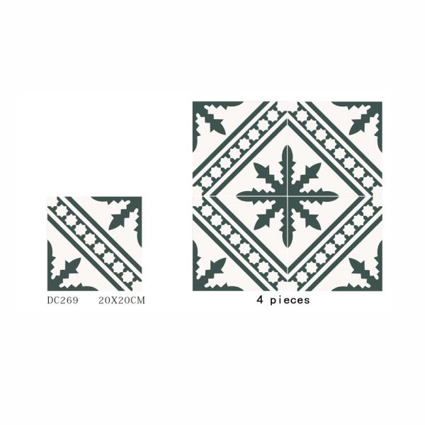 Green Beige 20x20cm Ceramic Rustic Tile Indoor Floor Wall