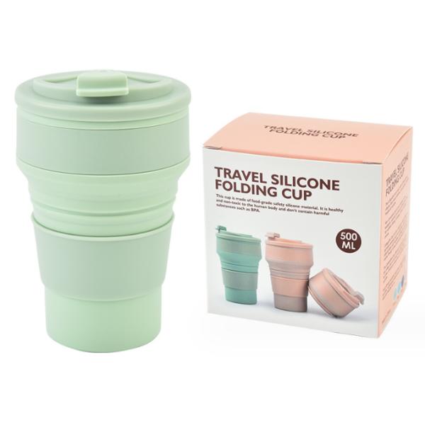 American Style Collapsible Travel Sport Mug Presents Design for Foldable Silicon Cups