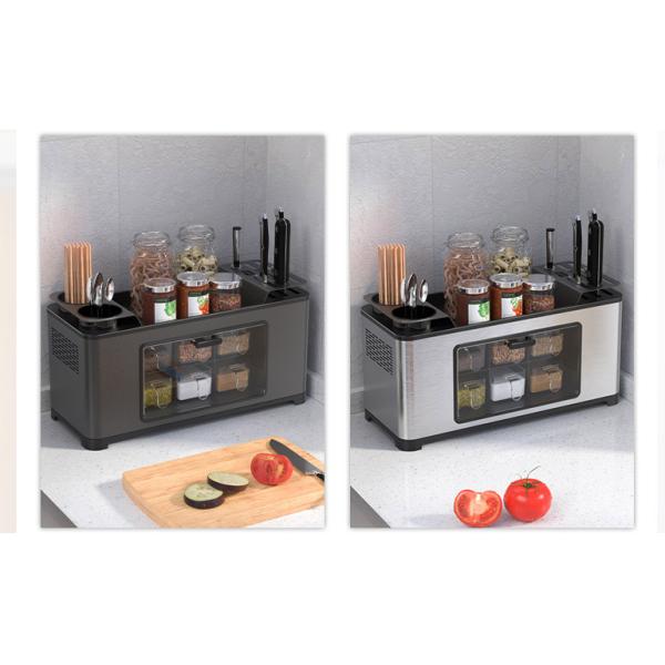 Dustproof 43cm Length Steel Kitchen Basket Rack For Seasoning