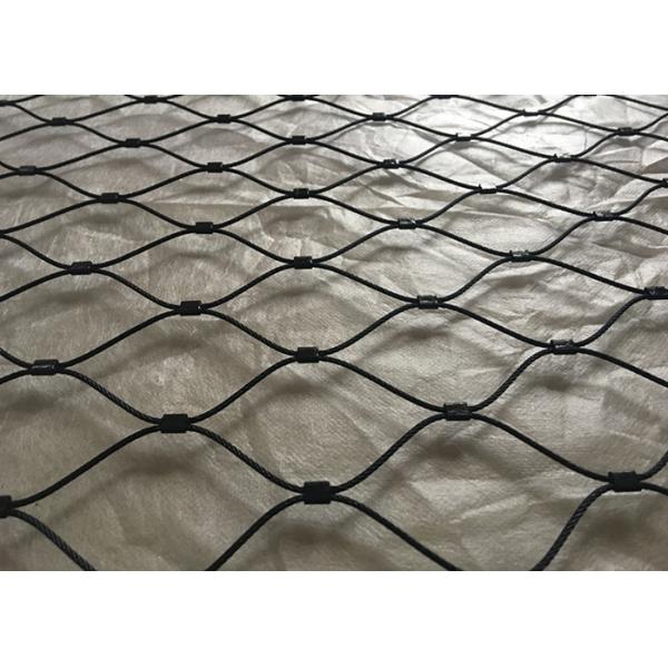 Buy 304 / 316 Inox Black Oxide Stainless Steel Rope Mesh For Animal Enclosure / Balustrade at wholesale prices