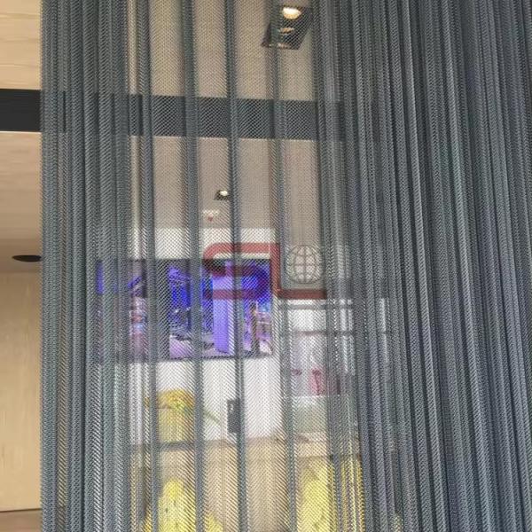 Customized Metal Coil Drapery 1.1kg/M2 Weight And Customized Hole Size For Performance