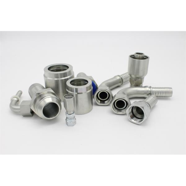 Carton Steel Npt Pipe Fittings , JIC Male 74 Degree Cone Seal In Silver Color ( 16711 )