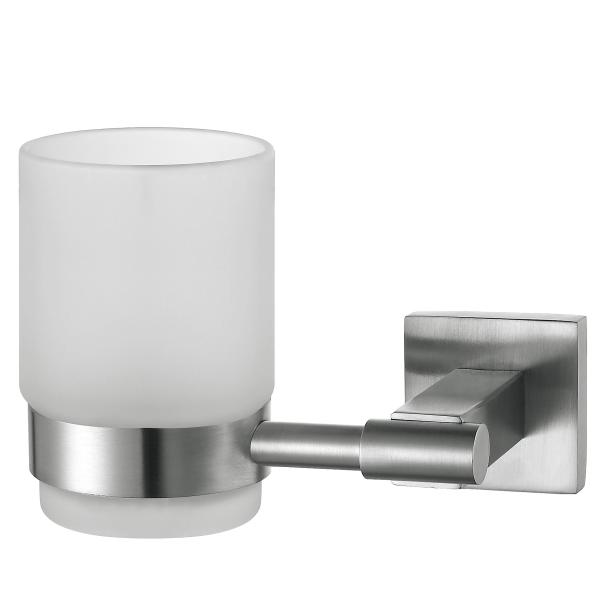 Buy Sturdy Hotel Bathroom Toothbrush Holder With Frosted Glass Cup at wholesale prices
