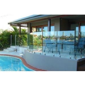 Frameless No Holes Pool Fencing Glass Panel Heat Soaked Toughened
