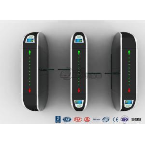 Metal Security Flap Barrier Gate Anti Pinch 550mm Passage Width With LED