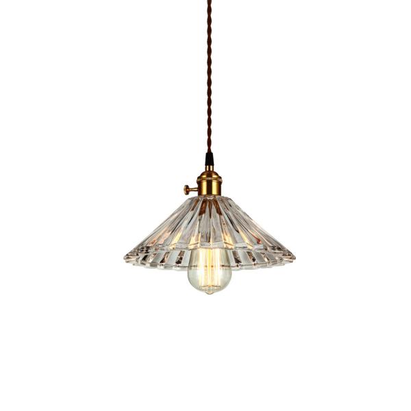 Buy ECOBRT Pendant Glass Hanging Light,1-Light Transparent Glass Lampshade at wholesale prices